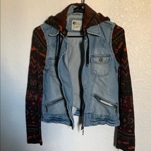 Billabong French Terry hooded denim jacket